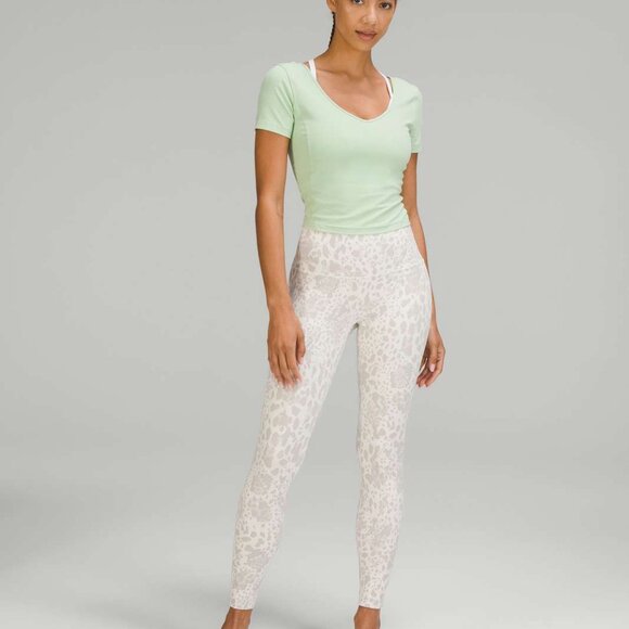 Lululemon Align High-Rise Pant 28" Cheetah Camo Antique White Multi= Size 8 - Picture 4 of 6